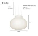 DecorBites™ Japanese Nordic Design LED Silk Pendant Lights for Living Room and Restaurant