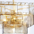 DecorBites™ Gold Glass Chandelier Luxe Living Room Lighting Fixture Luxurious Hanging Lamp