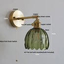 DecorBites™ Clear Glass LED Wall Lights Up Down Rotate Copper Nordic Sconce Fixtures