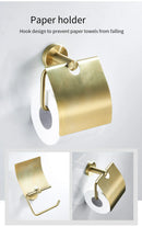 DecorBites™ Golden Swan Bath Hardware Set: Towel Rack, Toilet Paper Holder, Tissue Roll Holder