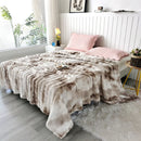 DecorBites™ Cozy Gradient Bubble Fleece Throw Blanket, Plush All-Season Nap Blanket
