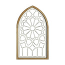 DecorBites™ Gothic Rose Window Carved Mirror for Wall Decor in Living Room, Bedroom