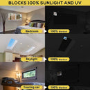 Removable 100% Light Blocking Darkest Window Cloth DIY Total Blackout Glass Privacy Darkening Window Tint Black Window Sticker