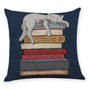 DecorBites™ Creative Cat Linen Pillow Case 45x45cm - Sofa Cushion Cover