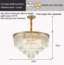 DecorBites™ Crystal Gold Black LED Chandelier: Modern Multi-Storey Pendant Lamp Lighting