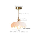 Japanese brass leaf glass led pendant light dining room