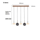 DecorBites™ Deco Wood & Marble LED Chandelier for Dinning Room
