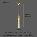 DecorBites™ Gold Crystal LED Chandelier: Modern Dining Room Lamps, Hanging Kitchen Ceiling Light