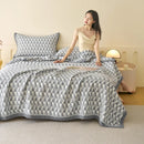 DecorBites™ Cotton Three-Layer Towel Blanket with Pillow - Summer Cool Quilt