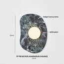 DecorBites™ Green Marble Stone LED Wall Sconce Lighting for Bedroom and Hallway