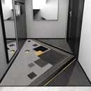 DecorBites™ Grey Crystal Velvet Entrance Rug - Luxe Absorbent, Anti-Slip, Easy-Clean Living Room Carpet
