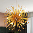DecorBites™ Aluminum Dandelion Pendant Light: Modern Sputnik Hedgehog LED Chandelier for Living & Dining Room