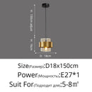 DecorBites™ Golden Pendant Lights for Aisle, Restaurant, Bedroom - Nordic Postmodern Minimalist Style