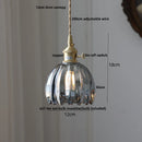 DecorBites™ Clear Glass LED Pendant Light Fixture Modern Copper Knob Switch Hang Lamp