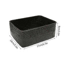Breakfast Woven Storage Basket Picnic Basket Laundry Box Home Sundries Organizer Fruit Flower Storage Baskets Desktop Container