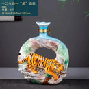 DecorBites™ Jingdezhen Ceramic Wine Bottle Sculpture Gift Chinese Zodiac 3kg