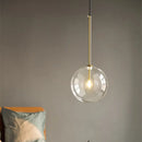 DecorBites™ Clear Glass Globe LED Pendant Chandelier for Dining Room and Living Room