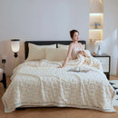 DecorBites™ Cozy Lamb Wool Blanket: Double-Sided, Thick Coral Fleece, Skin-Friendly & Warm