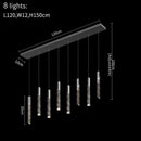 DecorBites™ Crystal LED Chandelier: Stylish Staircase & Living Room Lighting