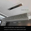 DecorBites™ Crystal LED Pendant Light: Luxury Steel Hanging Lamp for Modern Foyer, Dining Room