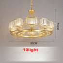 DecorBites™ Copper Crystal Chandelier: Modern LED Ceiling Light for Home Deco & Ambiance, Living, Dining, Bedroom
