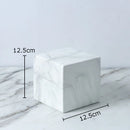 DecorBites™ Cube Round Statue Decor Ceramic Ornament Sculpture Artwork for Desk & Room