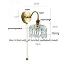 DecorBites™ Crystal Glass LED Wall Light with Pull Chain Switch, Nordic Modern Design
