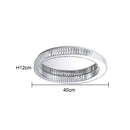 DecorBites™ Crystal Circle Chandelier: Modern Nordic LED Ceiling Lamp for Living Room, Bedroom, Study
