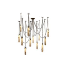 DecorBites™ Gold Chrome LED Chandelier for Dining Room - 2025 Marble Design