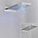 DecorBites™ LED Waterfall Shower Head 54*22CM Square Wall Mount Bathroom Faucet