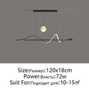 DecorBites™ LED Pendant Light - Modern White/Black Long Line for Home, Restaurant, Office