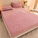DecorBites™ Cozy Tafu Fleece Queen Bed Sheet with Elastic Band