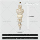 DecorBites™ Duplex Villa Crystal Light Chandelier Spiral Staircase Building Elegant Transparency