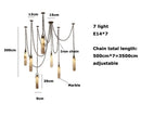 DecorBites™ Gold Chrome LED Chandelier for Dining Room - 2025 Marble Design