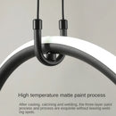 DecorBites™ Black LED Ceiling Chandelier with Remote Control for Modern Minimalist Home Decor