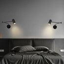 DecorBites™ Acrylic Iron LED Wall Lamp | Modern Rotate Black Stair Light | Dining Room Study Fixtures