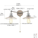DecorBites™ 2 Head LED Wall Lamps Iron Glass Bedroom Stair Light Fixtures