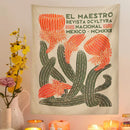 DecorBites™ Cactus Tapestry Wall Hanging Floral Hippie Bohemian Psychedelic Home Decor Print