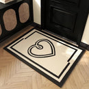 DecorBites™ Houndstooth Black Ivory Area Rug Decor Carpet Doormat Floor Mat