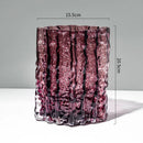 DecorBites™ Clear Ice Vase for Hydroponic Flowers Desk Decor Bouquets Minimalist Floral Arrangement Modern Glass Pot