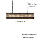 DecorBites™ Kristal Glass Rectangle Pendant Lights - Nordic Classic Dining Table Luminaire