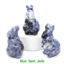 1.5" Elf Rabbit Natural Crystal Amethyst Quartz Agate Bunny Animal Craft Figurines Stone Carving Healing Reiki Home Decor Gift