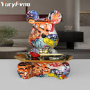 DecorBites™ Graffiti Bear Figurine | Modern Home Decor Statue | Keys Storage Shelf Sculpture