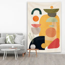 DecorBites™ Abstract Geometric Plant Print Hanging Tapestry Yoga Mat Living Room Decor