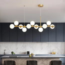 DecorBites™ 9-Light Black LED Pendant Chandelier for Modern Living Spaces