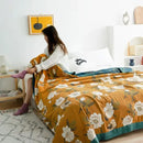 DecorBites™ Cotton Summer Throw Blanket – Breathable & Soft Nordic Quilt
