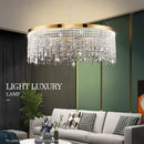 DecorBites™ Crystal Circle LED Chandelier for Luxury Living Room Décor