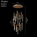 DecorBites™ Crystal LED Chandelier: Stylish Staircase & Living Room Lighting