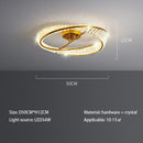 DecorBites™ Crystal Rings LED Ceiling Light: Modern Dimmable Gold Lustre for Indoor Home Decor