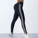 Yoga Leggings Women Striped Slim Sports Pants